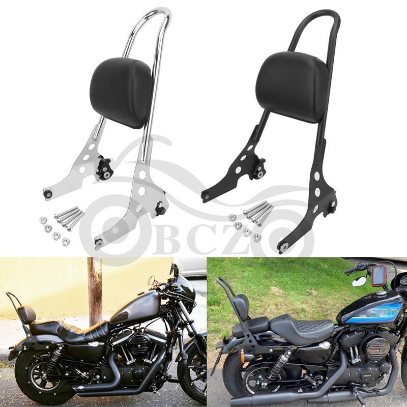 Harley XL883/1200/X48 Rear Backrest with Quick Release Seat Cushion and Luggage Rack for Motorcycle Modification