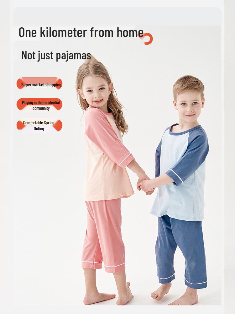 Combed Cotton Children's Pajama Set - Comfortable & Breathable for Boys & Girls