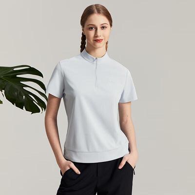 CIMALP Women's Stand-Collar Short-Sleeve T-Shirt AWSOTX172