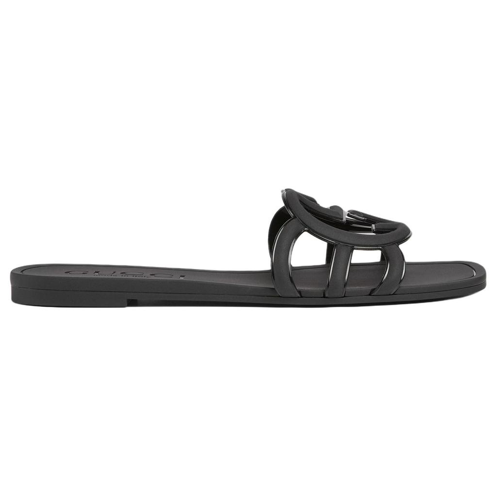 Gucci Interlocking Slide Slippers Women's Black 780307 J8700 1000