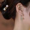 Elegant Anti-Hetian Jade Earrings: Simple, Versatile, and Artistic, Perfect for Women Seeking a Gentle and Fresh Touch.