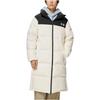 Li Ning Color Block Long Stand Collar Down Jacket Men Outerwear Off-White AYMS319-1