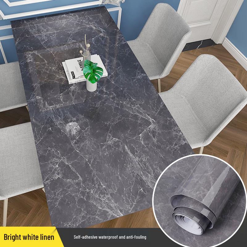 3D Marble Wall Sticker: Self-Adhesive, Oil-Proof, Thickened Decor for Bathroom, Kitchen, Wardrobe