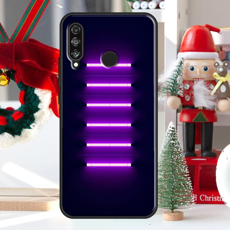 Purple Colour Neon Light For Honor 50 Pro X7 X8 X9 Case For Huawei P20 P30 P50 P40 Lite P Smart Z 2019 Nova 9 5T