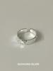 Su Chuang S925 Sterling Silver Textured Open Ring for Women - Versatile High-End Stacking Design