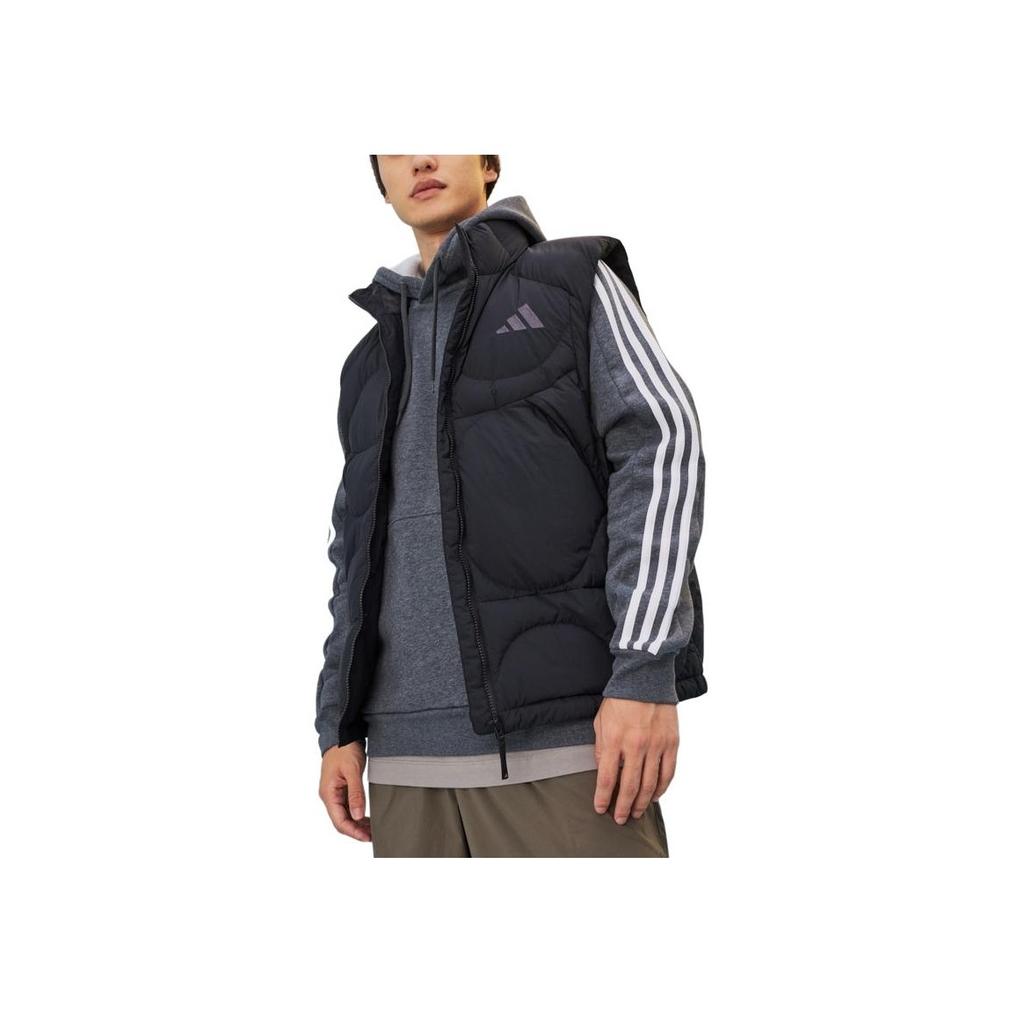 Adidas Fashion Loose Zipper Down Vest Men Vests Black JG5937