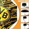 Custom Name Personalized Borussia Dortmund Bvb Print Umbrella, Auto Open Close, 8‑Rib Sturdy Frame, Commute Camping Hiking Use, Birthday Gift