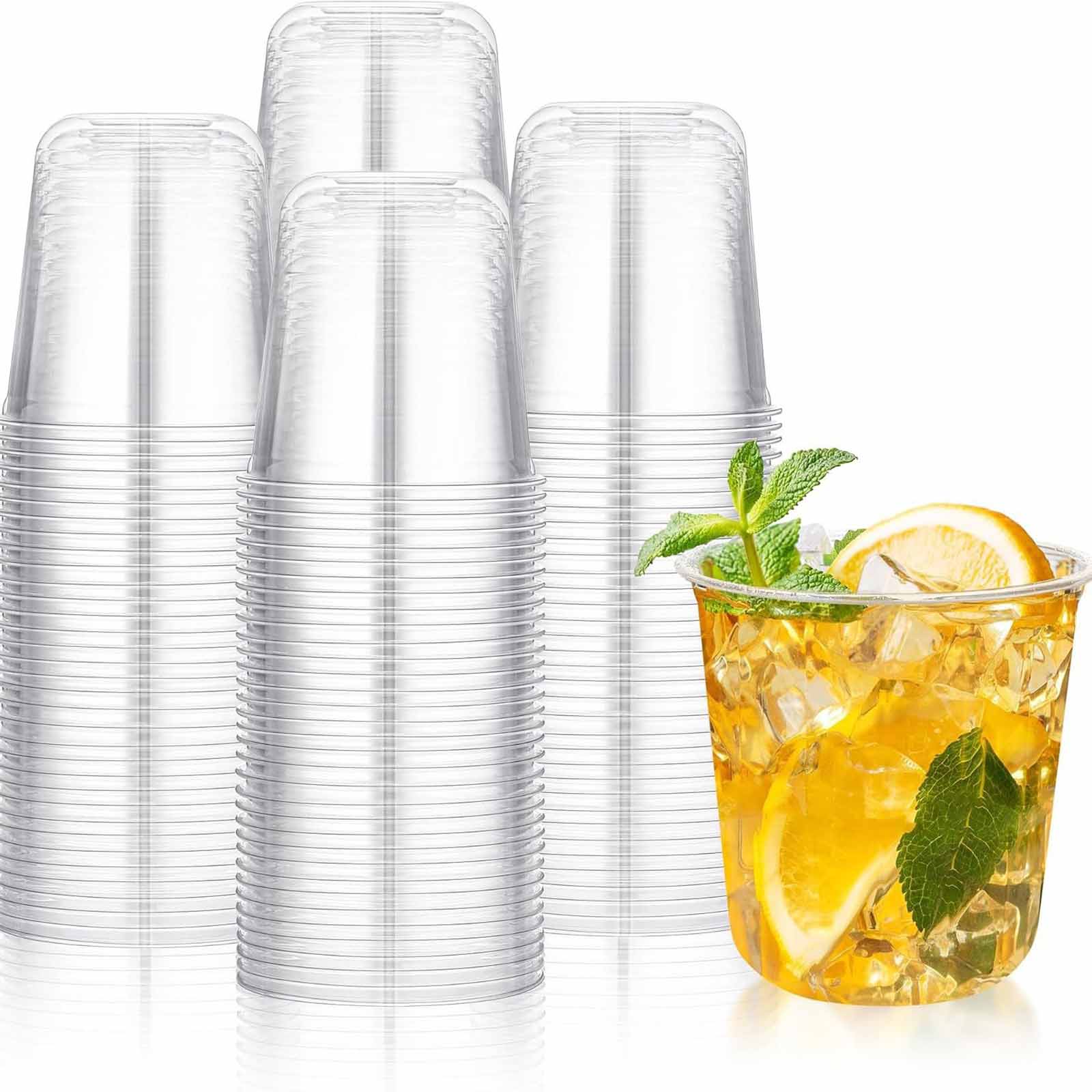 

Disposable Thickened Transparent Aviation Glasses - Lightweight Disposable Cups for Bar Parties, Whisky Tasting & Cold Drinks. One Size