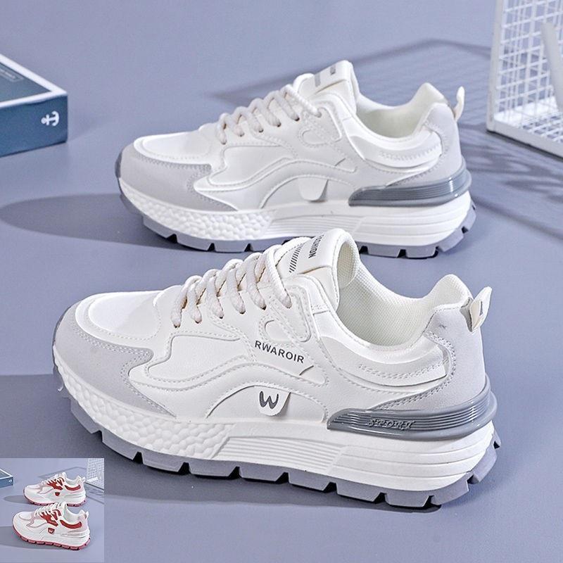  Women's Fashion Chunky Sneakers Casual Lace Up Platform Walking Shoes