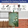 2D Flat 1pc Vintage Floral Aluminium Wall Art Sign Rustic Snowdrop Flowers 8x12 Aluminium Rustic Garden Home Decor Spring Floral Wall Decor