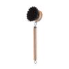 Eco-Friendly Natural Sisal Pot Brush with Soft Coconut & Horsehair Bristles - Replaceable Head for Non-Stick Pans