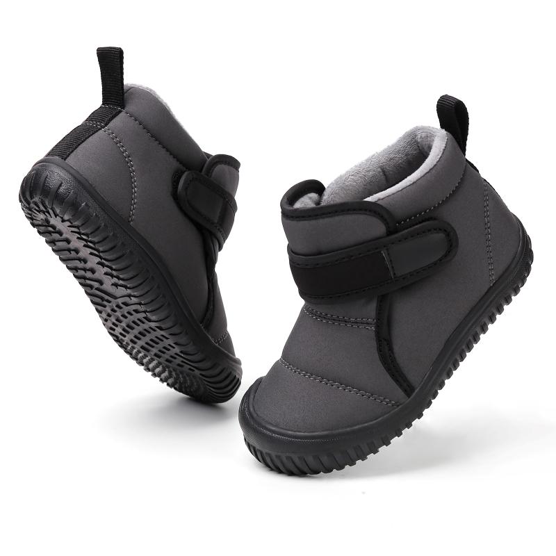 Unisex Dziecięce Outdoorowe Antypoślizgowe Zimowe Śniegowce Ciepłe Pluszowe Buty do Chodzenia dla Małych Chłopców i Dziewczynek Rozmiar 20-28