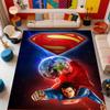Superman superhero logo rug, suitable for bedrooms, living rooms, and home sofa decoration; large children's decorative floor