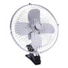 Ventilador de Coche de 10 Pulgadas Potente 4 Aspas Rotación Automática Encendedor de Cigarrillos Ventilador con Pinza Radiador Eléctrico Ventilador de Refrigeración