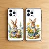 Easter Bunny Eggs Flowers Case For iPhone 17 16 Pro Plus Air 15 14 Max Mini E 12 11 Soft Shockproof Cover