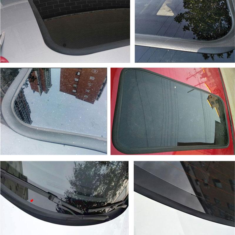 Car Ceiling Seal Strip Waterproof Roof Rubber Weather Strip 15mm Windshield Seal Stripping Leak-Proof Trim Accessories