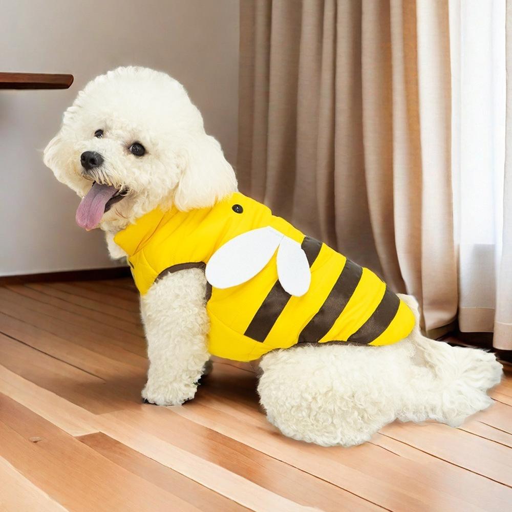 

Новая пчела осень и зима одежда для питомцев водонепроницаемая одежда бархатная теплая утолщенная собака хлопковая одежда для питомцев XS