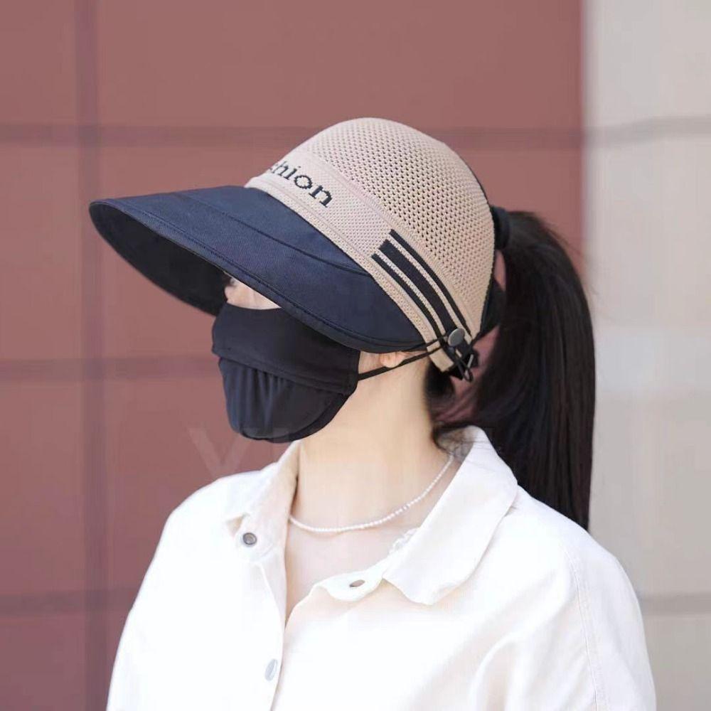 Wind Proof Outdoor Beach Hat Breathable Net-top Sunshade Cap Casual Sun Protection Cap  Camping