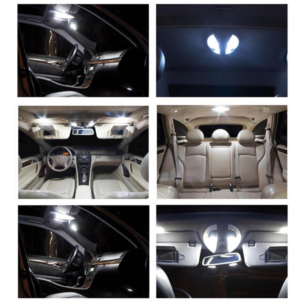 4 szt. Super jasne 12V światła samochodowe led ceramiczne żarówki LED COB BA9S T4W oświetlenie tablicy rejestracyjnej samochodu lampka do czytania biała