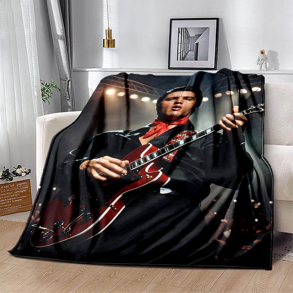 Elvis Presley Performance Blanket Warmthful Decor Suitable for Livingroom Office Bed for All Seasons Digital Print