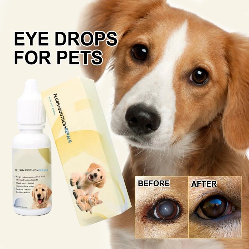Lava-Olhos para Animais de Estimação Colírio Eficaz Remoção de Manchas de Lágrimas Colírio Remove Detritos Eye-Clear Frasco de 20ml Suprimento para Animais