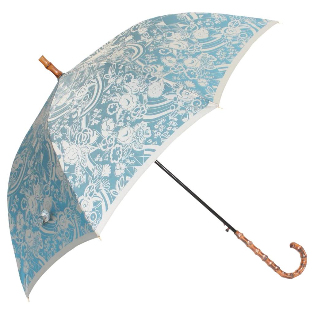 Makita Shoten Luxury Long Umbrella Blue Green "kirie Sarasa"