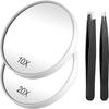 11cm Suction Cup Magnifying Makeup Mirror 10x 30x for Pimple Extraction, Blackhead Remover & Beauty Tool, HD Clarity.