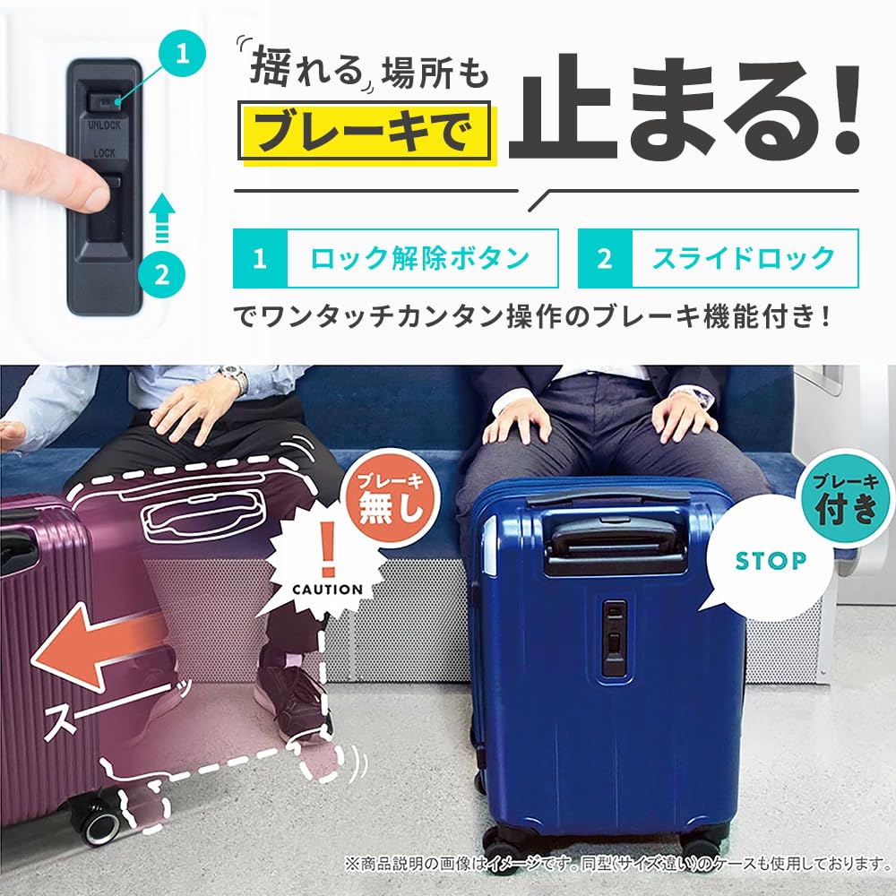 Carry Top with Free Front Front TSA 60 when Matte Black [Hideo Wakamatsu] Suitcase, Case, Zipper, Opening, Stopper, Expandable, Check-in,