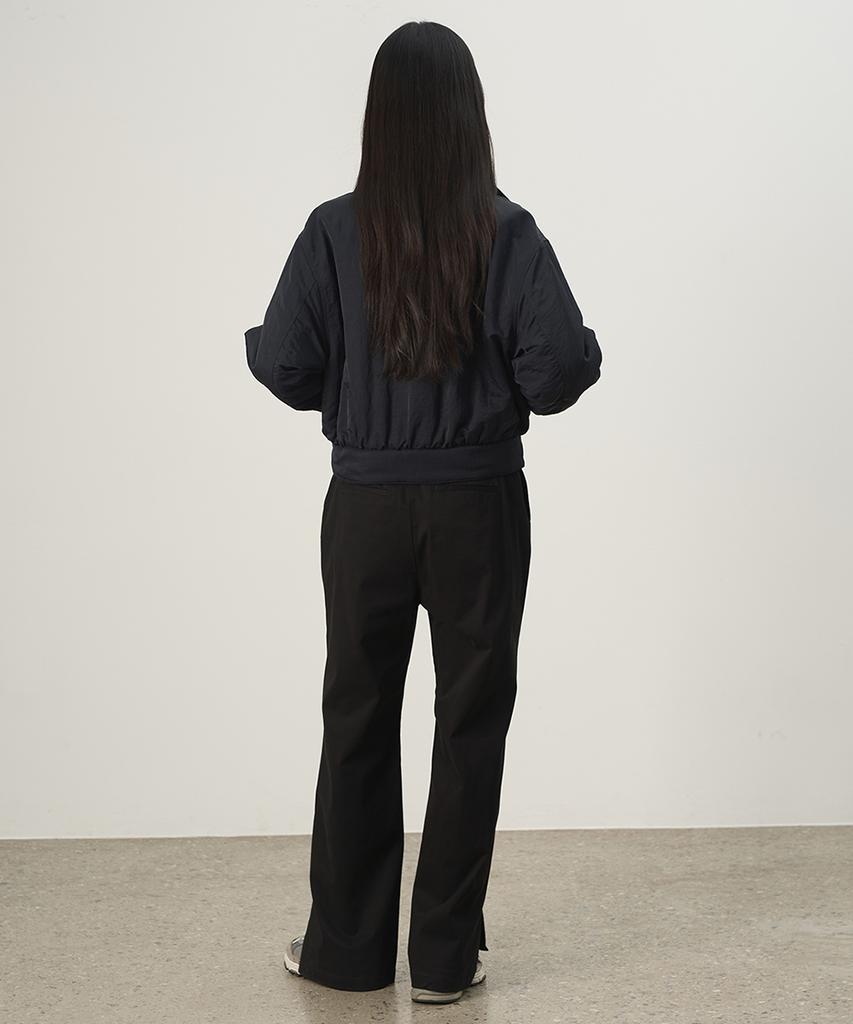 Leopeusaideuhwaiteulabel Bootscut Slit Pants Black