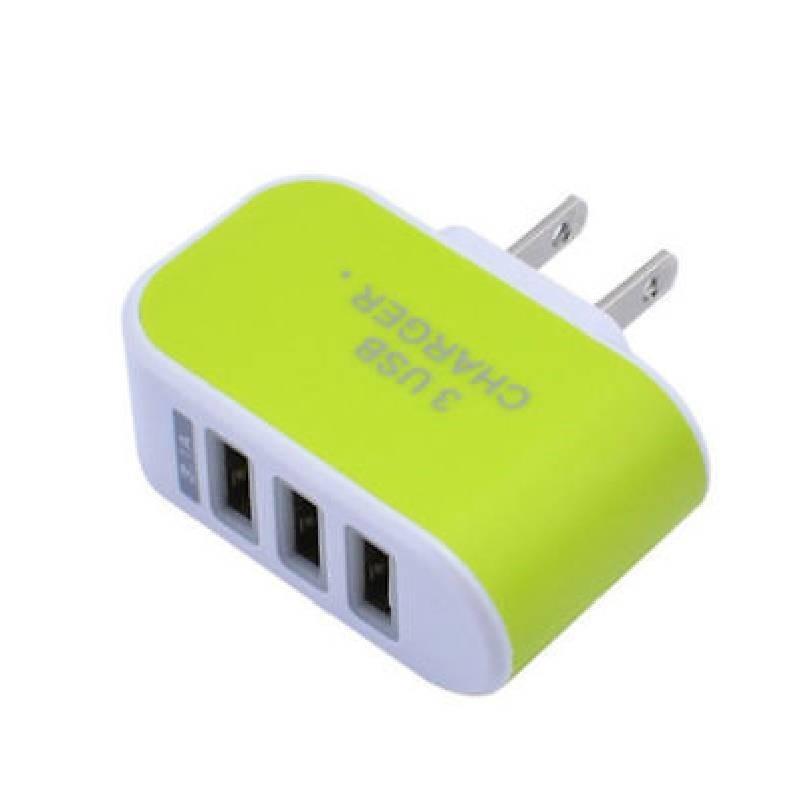 Versatile 3usb Candy Charger With Led Light For Apple Devices Travel-friendly