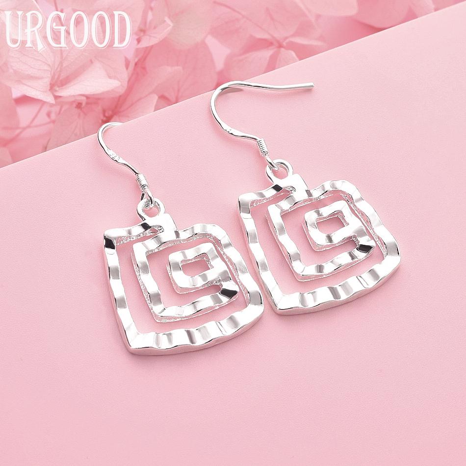 925 Sterling Silver Thread Earrings Wedding Jewelry