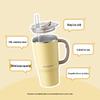 Buydeem 316L Stainless Steel Lift-and-Drink Insulated Bottle 750ml