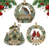 Holiday Atmosphere Decorations Sea Glass Family Ornament, Mother Daughter Sisters Acrylic Hanging Decoration, Home Is Festival Gift Ideas Where