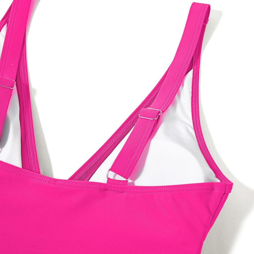 European & American Sexy Mesh Deep V One-Piece Swimsuit for Women