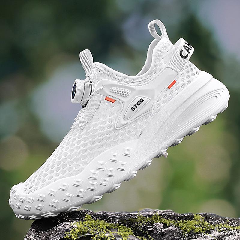 

Mesh Summer Aqua Shoes For Men Sneakers Casual Breathable Water Sports Outdoor Running Designer Quick-Drying Hiking Shoes 40 білий