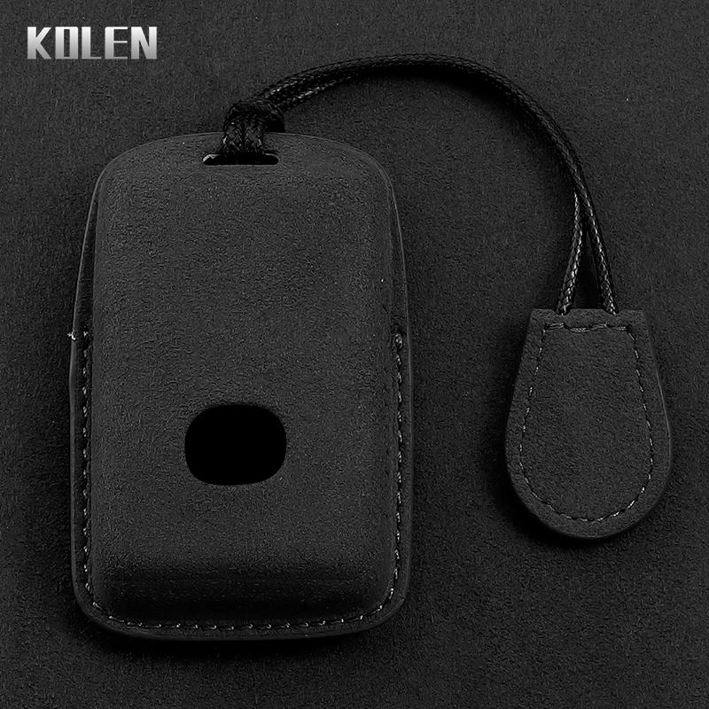 Auto Smart Key Fob Cover Case Fit For Mazda 3 6 Alexa Cx30 Cx3 Cx-3 Cx-4 Cx5 Cx-5 Cx8 Cx-8 Cx-30 Cx9 Cx-9 Mx30 Mx5 Mx-5 Genuine Leather Remote Bag