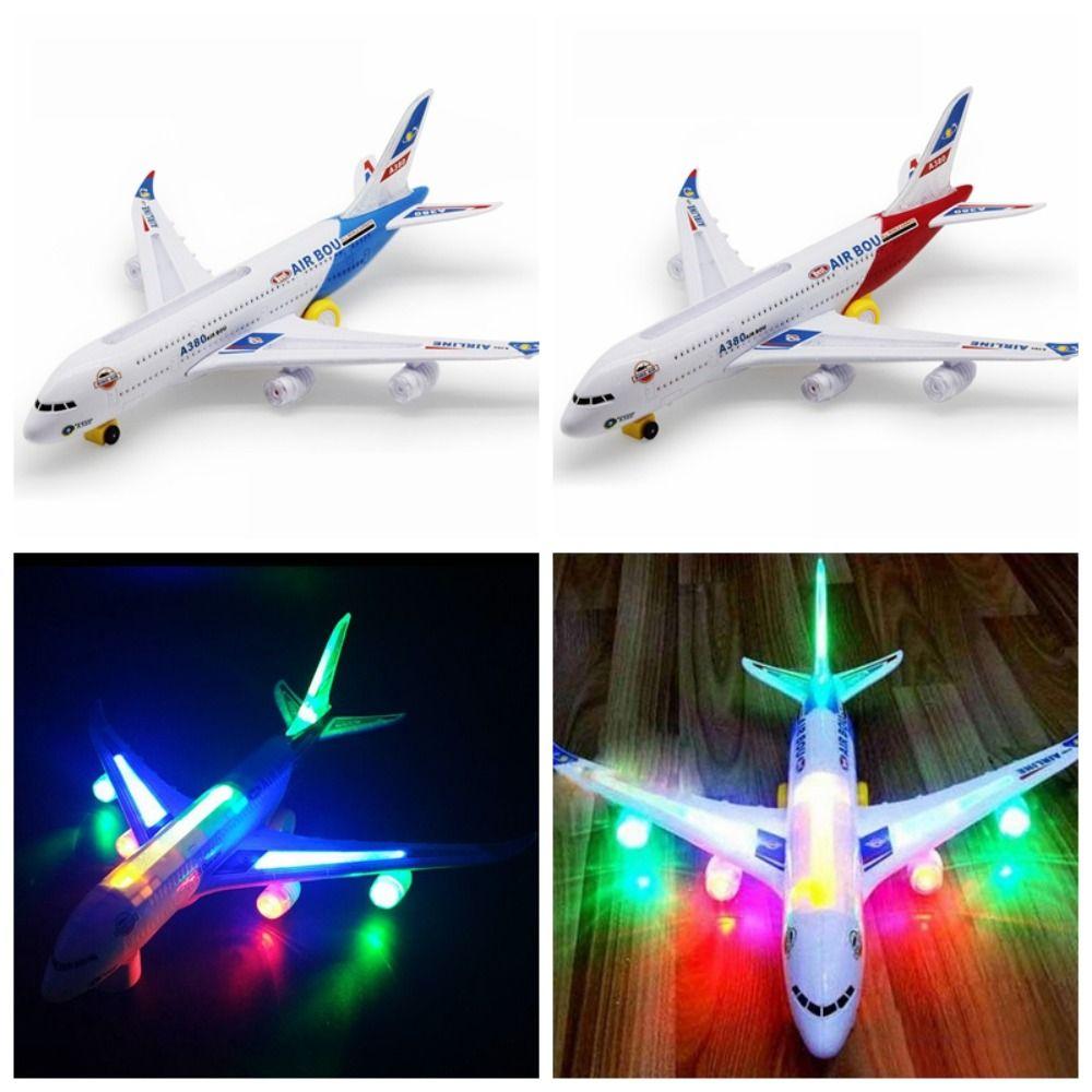 Sound and Light Electronic Aeroplane Toy Automatic Rotation LED Airbus Toys  Children's Toys