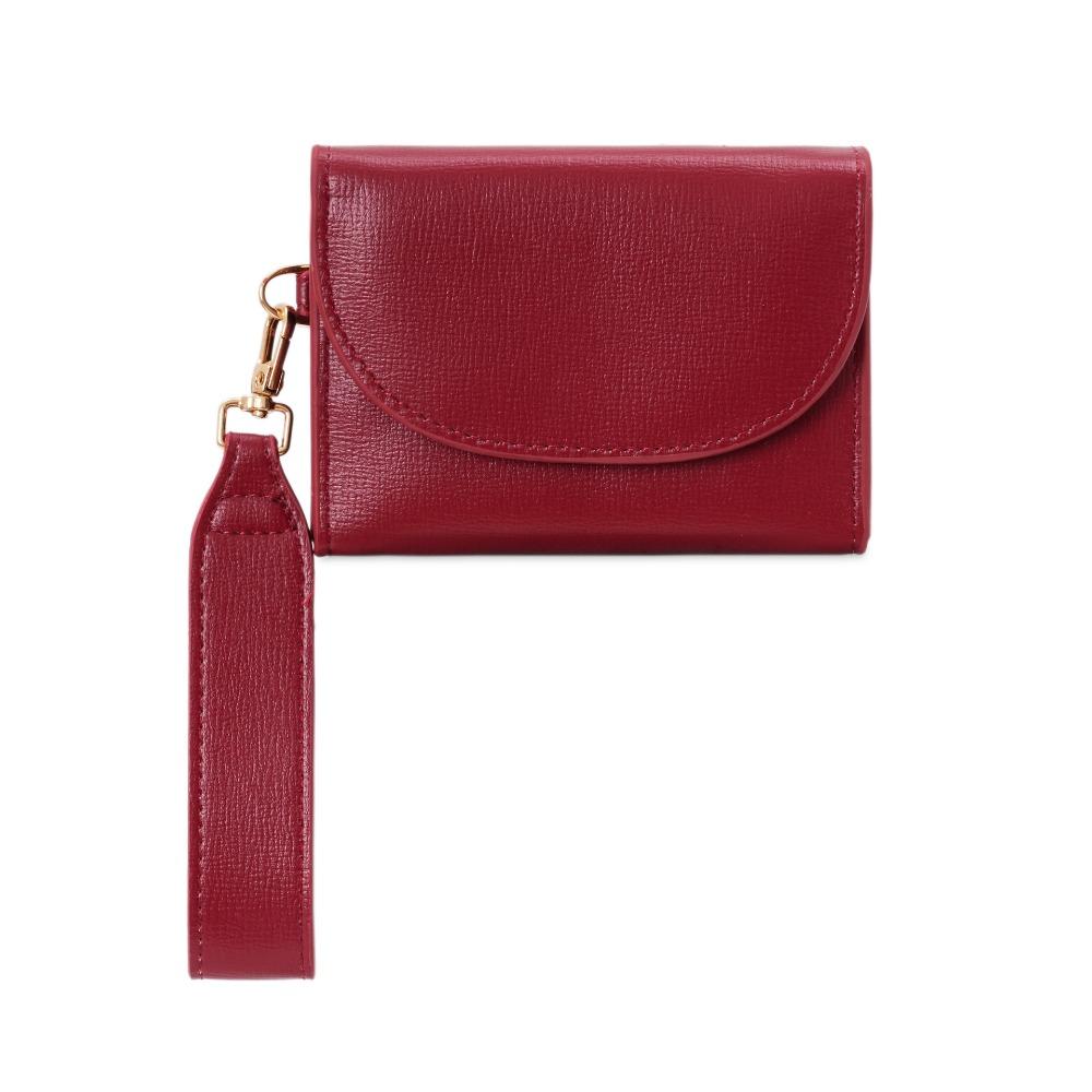 

Ultra Thin Wide Strap Wallet Purse PU Leather Card Holder Casual Coin Pouch Card Storage Bag красный