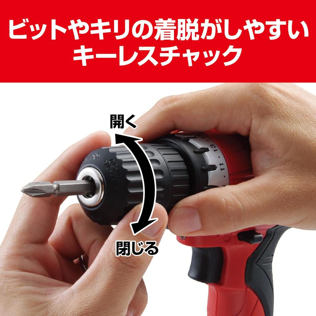 Kyocera Cordless Driver 12V 647555A Clutch and for Torque and Speed NiCd Maximum Drilling 12mm for Iron and 25mm for Screwing X 32mm for Wood Keyless