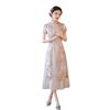 Long short-sleeved national style Aodai cheongsam skirt spring and summer new improved new Chinese daily loose version Aodai skirt