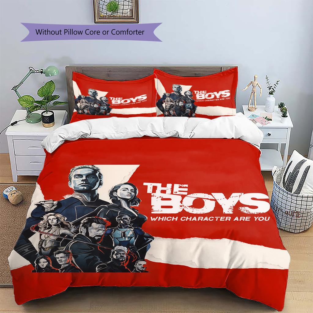 The Boys Muster Bettwäsche Heimdekoration Geburtstagsgeschenk (1 Bettbezug + 2 Kissenbezüge, ohne Füllung)