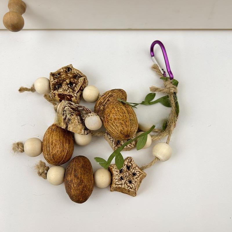 Funny Bird Toys Pinecone Parrot Toys Bird Chewing Toy Bite Resistant Bird Tearing Toy Cockatiels Training Cage Toys For Birds