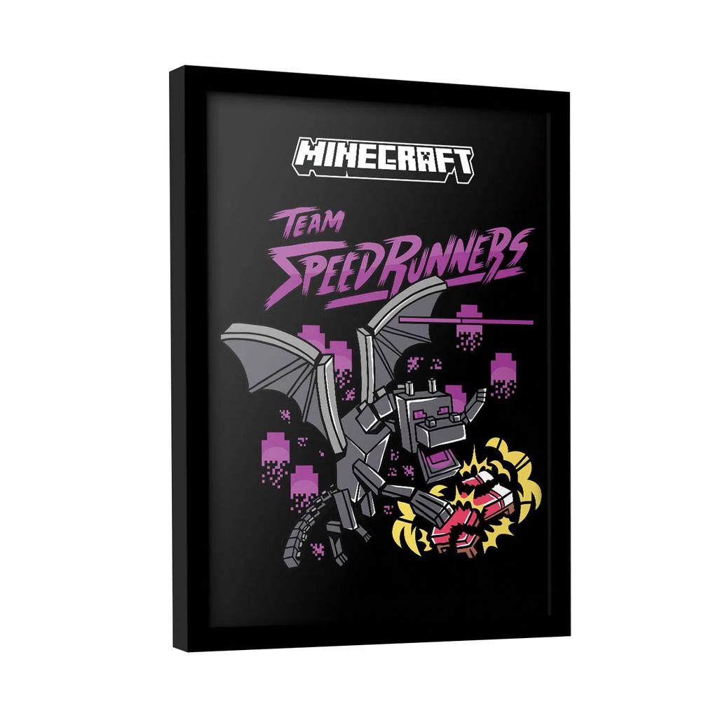 Minecraft Team Speedrunners Printed Framed Poster