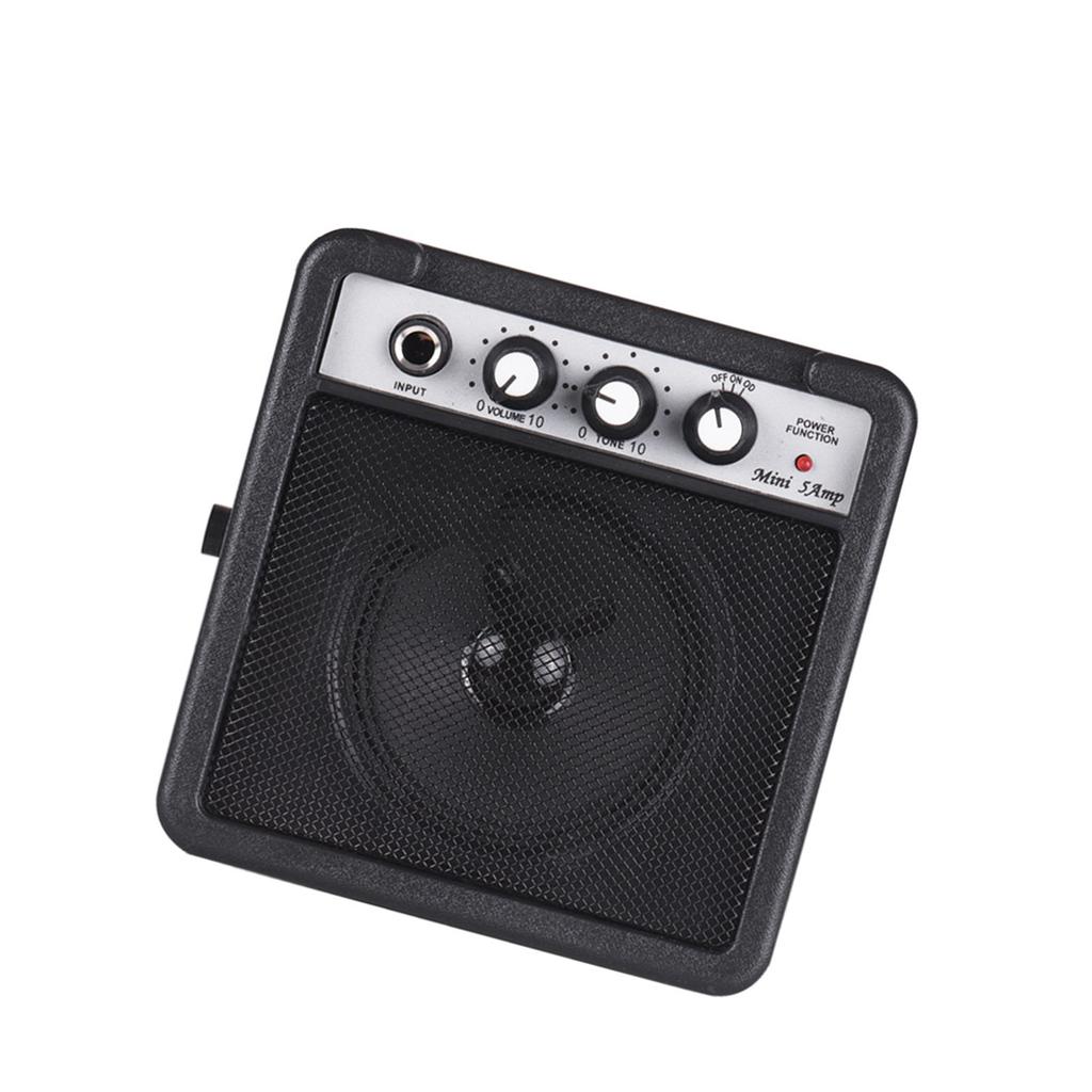 5W Mini Guitar Amplifier Amp Speaker with 3.5mm & 6.35mm Inputs 1 4 Inch Output Supports Volume Tone Adjustment