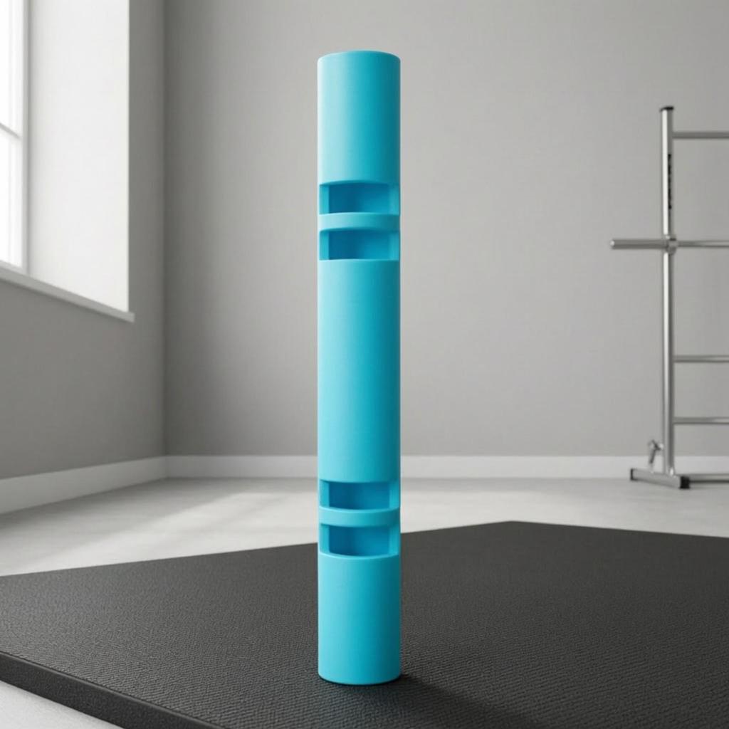Fitness Tube with Grip Openings Hollow Exercise Cylinder Matte Weighted