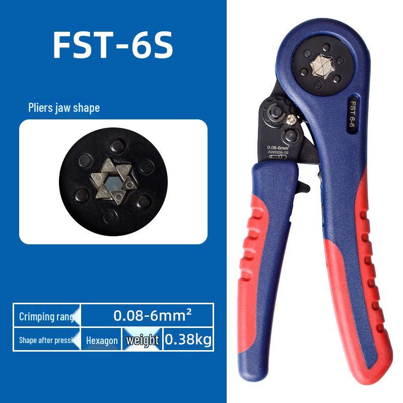 European Style Pin Terminal Crimping Pliers - Cold Crimping Hardware Tool for Small Tubes