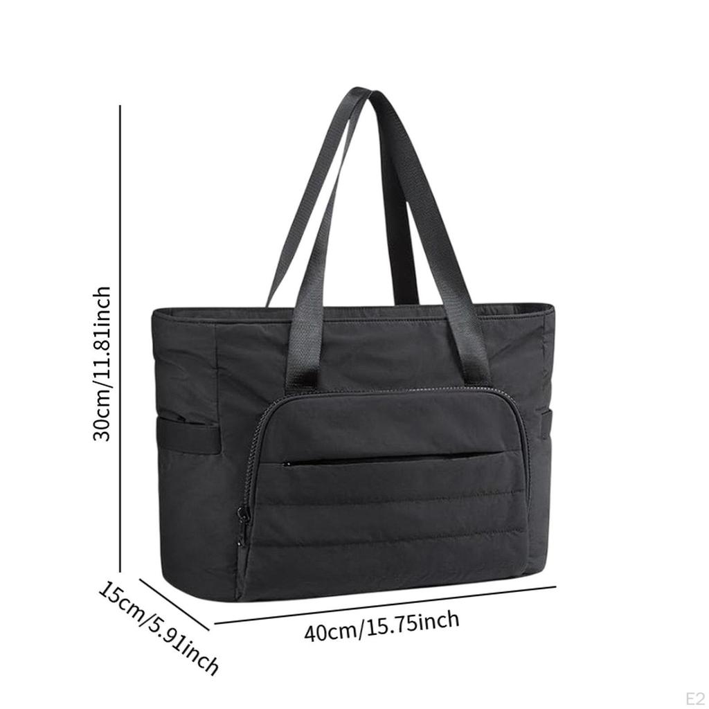 Gym Bag Women's Handbag with Yoga Mat Strap Stylish Portable Large Capacity Wear Resistant for