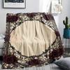 Couverture en flanelle imprimée avec des motifs vintage et magnifiques, Haute qualité, Confortable pour toutes les saisons, Décoration intérieure, Chaleur et confort, Parfait pour les cadeaux de Noël