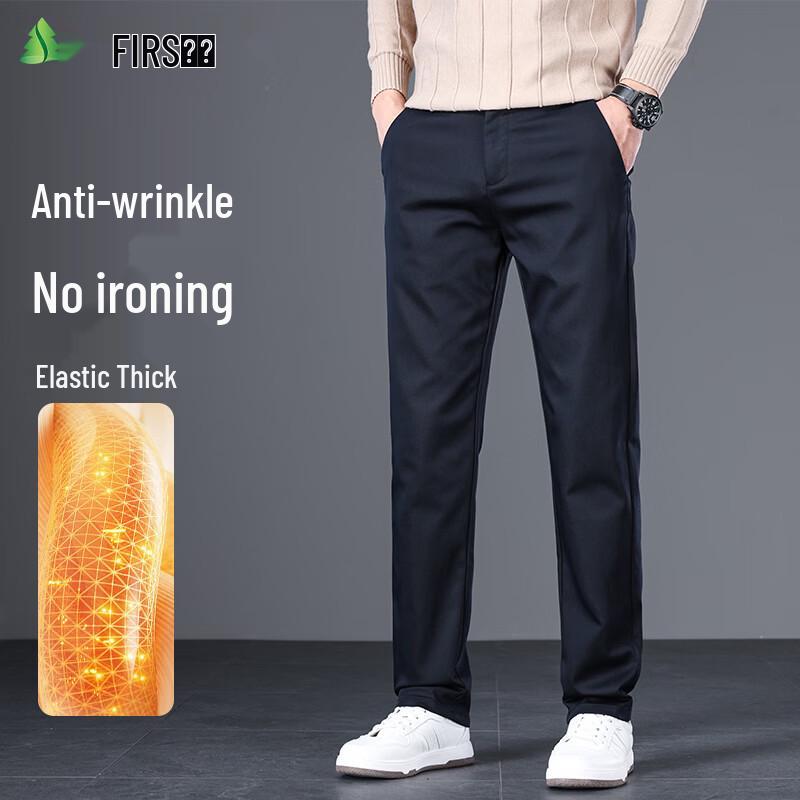 FIRS Men s Four-Season Tencel Blend Straight-Leg Casual Pants 31