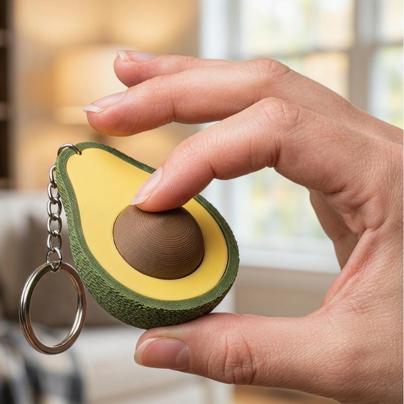 Avocado Clicker Fidget Keychain Backpack Charm Sensory Stress Relief Toys Adhd Anxiety Idea Gifts For Teens Kids Boys Girls
